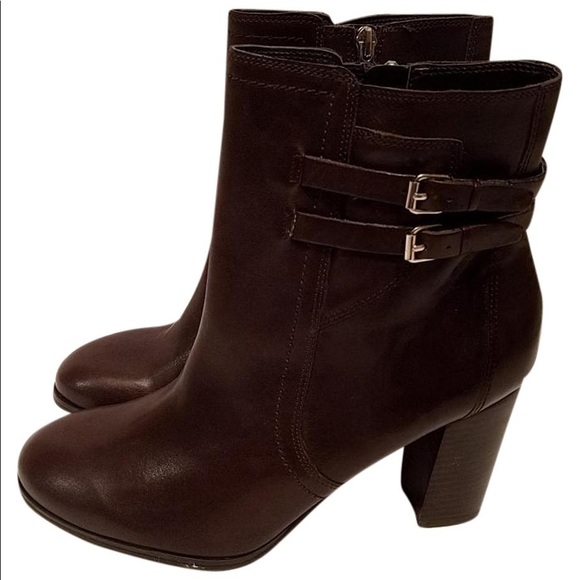 Marc Fisher Shoes - Marc Fisher Kattie Dk Brown leather ankle boots